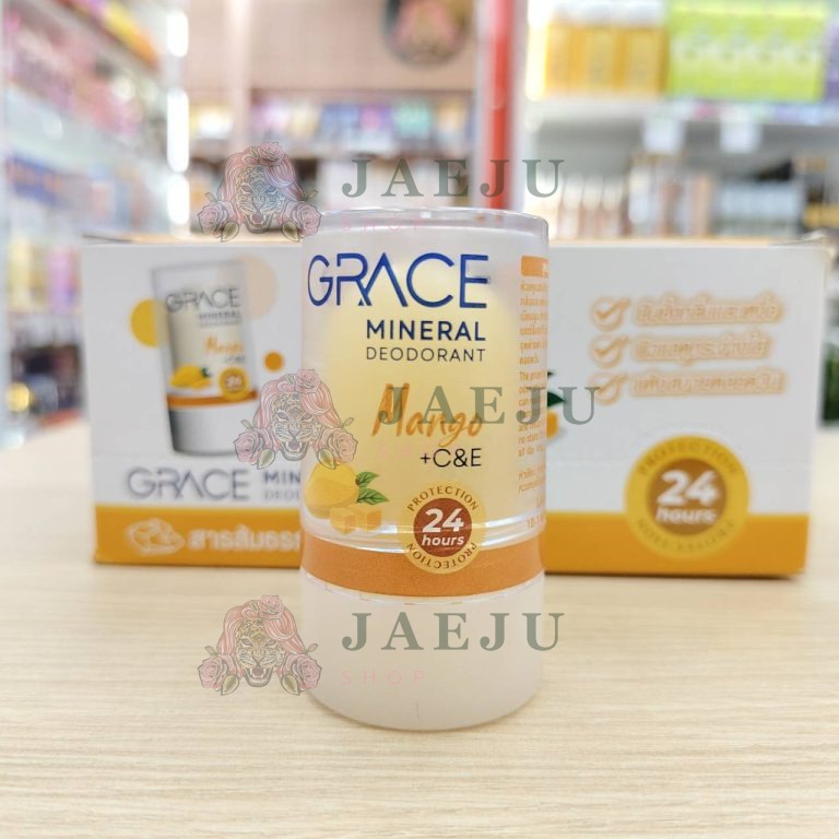 GRACE mineral deodorant +c&e เกรซ สารส้มธรรมชาติ มีให้เลือก 6สูตร 70g - 03. mango