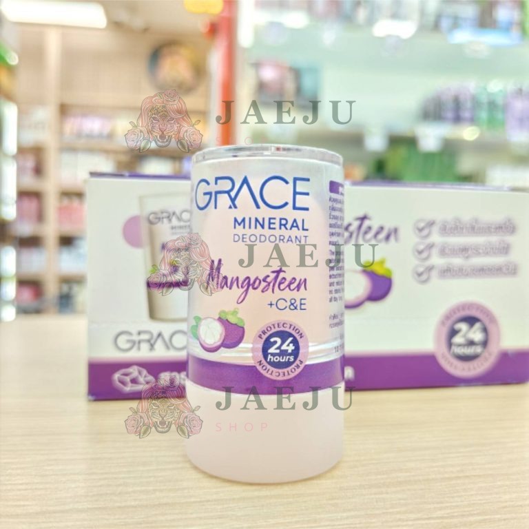 GRACE mineral deodorant +c&e เกรซ สารส้มธรรมชาติ มีให้เลือก 6สูตร 70g - 04. mangosteen