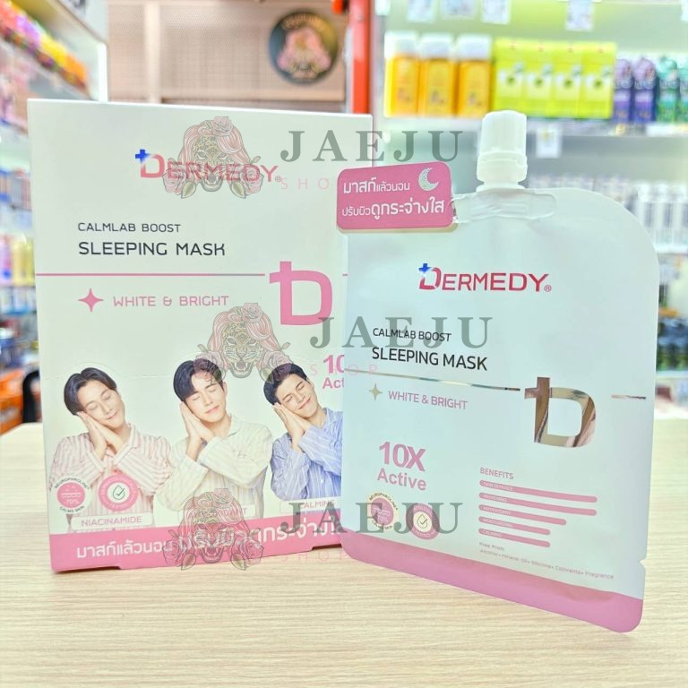 Dermedy calmab boost sleeing mask เดอร์มิดี คาล์มแล็บ สลีปปิ้ง มาสก์ 25gx6pcs - 03. white&bright