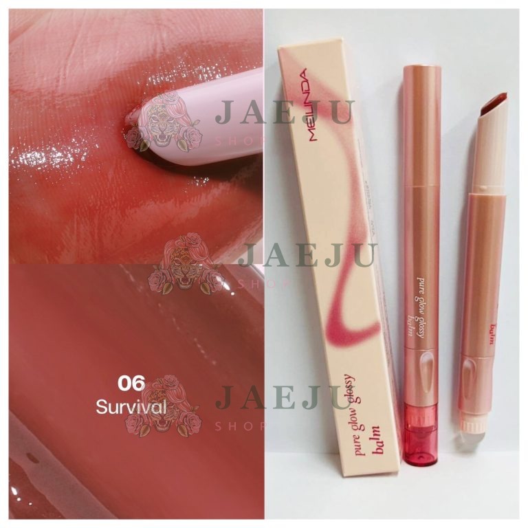 Meilinda pure glow glossy balm#sparkling cloud เมลินดา เพียว โกลว์ กรอสซี่ บาล์ม - NO.6 Survival