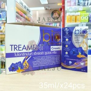 Bio keratin extra super treament cream กรีนไบโอ เอ็กซ์ตร้ากล่องม่วง 35mlx24pcs