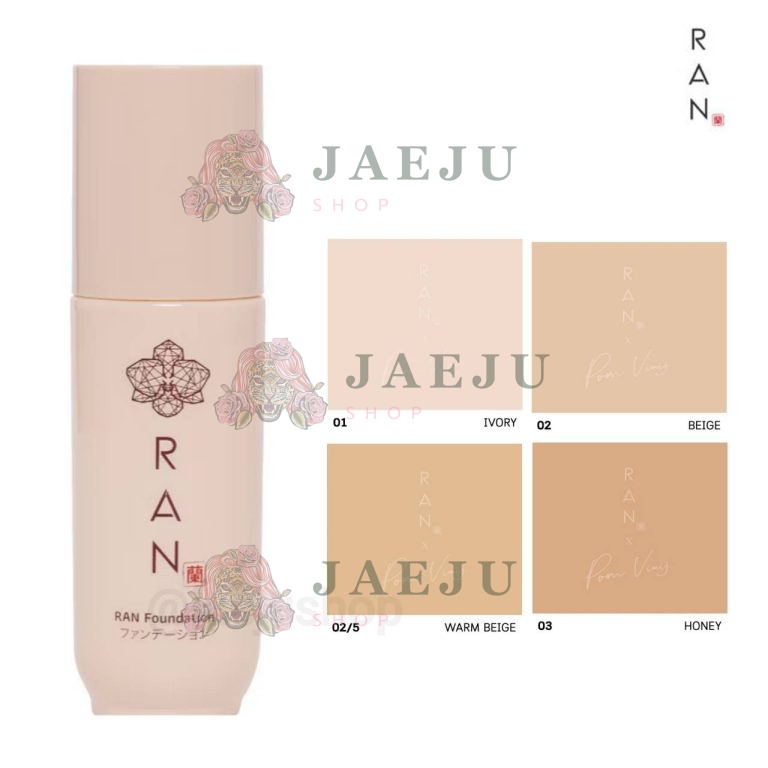 Ran ultra stay flawless foundation by pom vinij รัน อัลตร้า สเตย์ ฟาวน์เดชั่น 20ml - No. 01 ivory