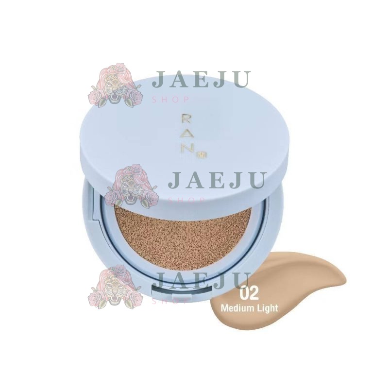 Ran perfect glow cushion spf 50+pa++++ by pom vinij 15g รัน เพอร์เฟค โกลว์ คุชชั่น - No. 02 medlum light