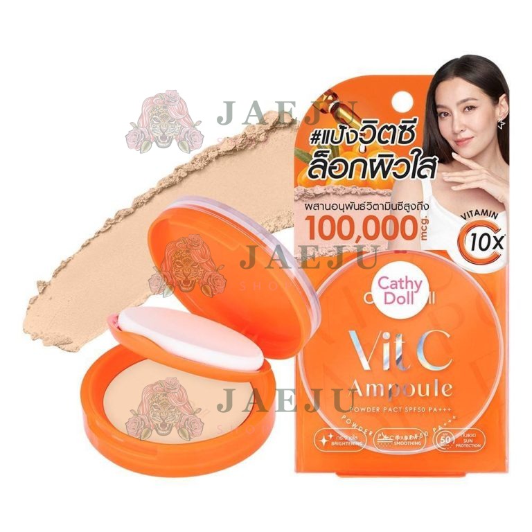 Cathy doll vit c ampoule powder pact spf50 pa+++ - NO.1lvory