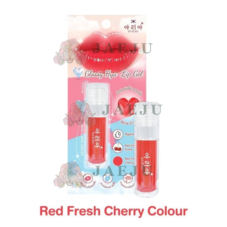 Aria glossy hya lip gel scent อา รี อา กลอสซี่ ไฮยา ลิปเจล  4ml. - 03.Cherry