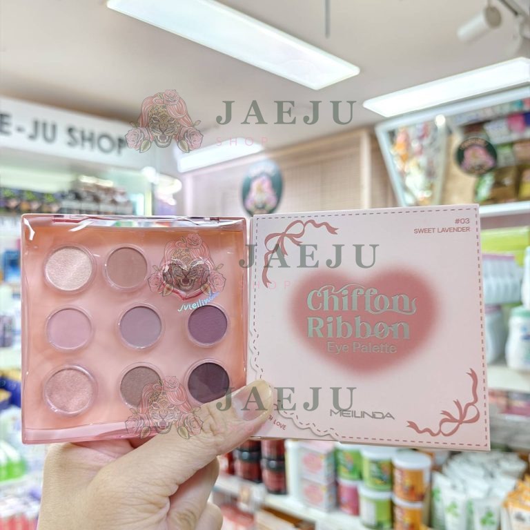 MC 3135 Meilinda chiffon ribbon eye palette ชิฟฟ่อน ริบบ้อน อาย พาเลทท์ 3.5g. - 03.SWEET LAVENDER