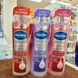 Vaseline body wash smooth glow วาสลีน  ครีมอาบน้ำ 3สูตร 425ml.