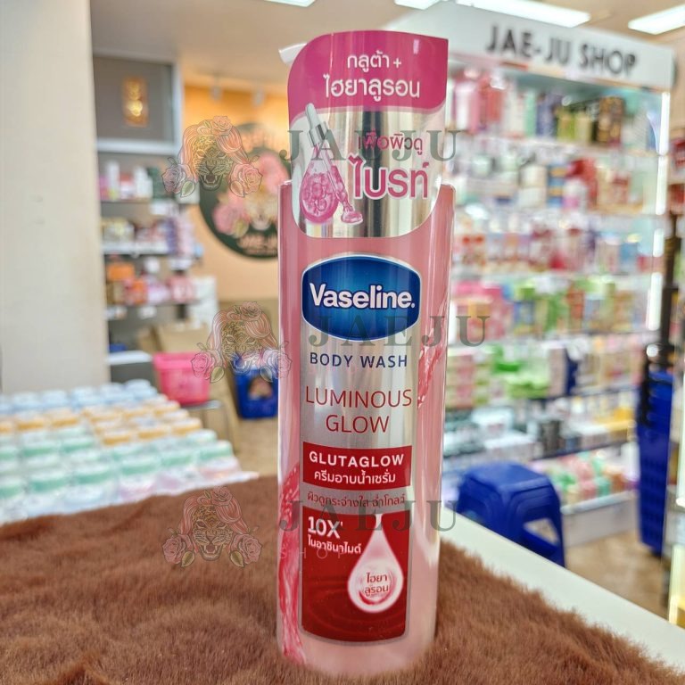 Vaseline body wash smooth glow วาสลีน  ครีมอาบน้ำ 3สูตร 425ml. - 02.วอชลูมินัสสีชมพู