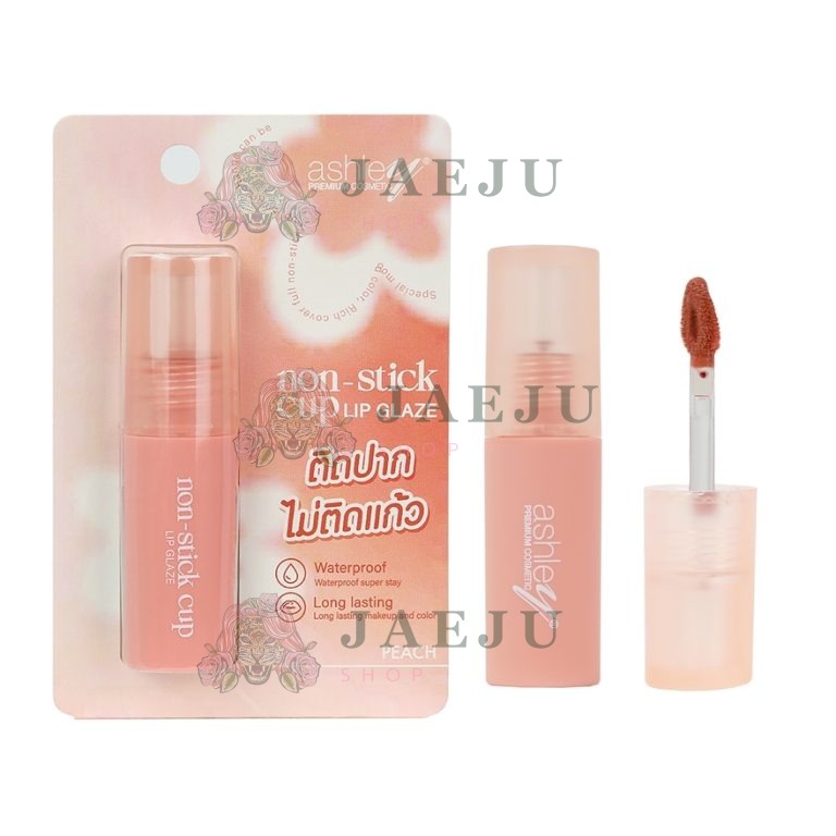 Ashley non-stick cup lip glaze แอชลี่ย์ นอน-สติ๊ก คัพ ลิป เกลช - NO.1Peach