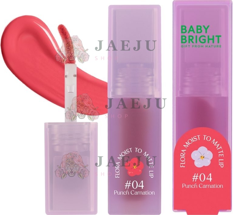Baby Bright Gift From Nature Flora Moist To Matte Lip - NO.11Orange Zinnia