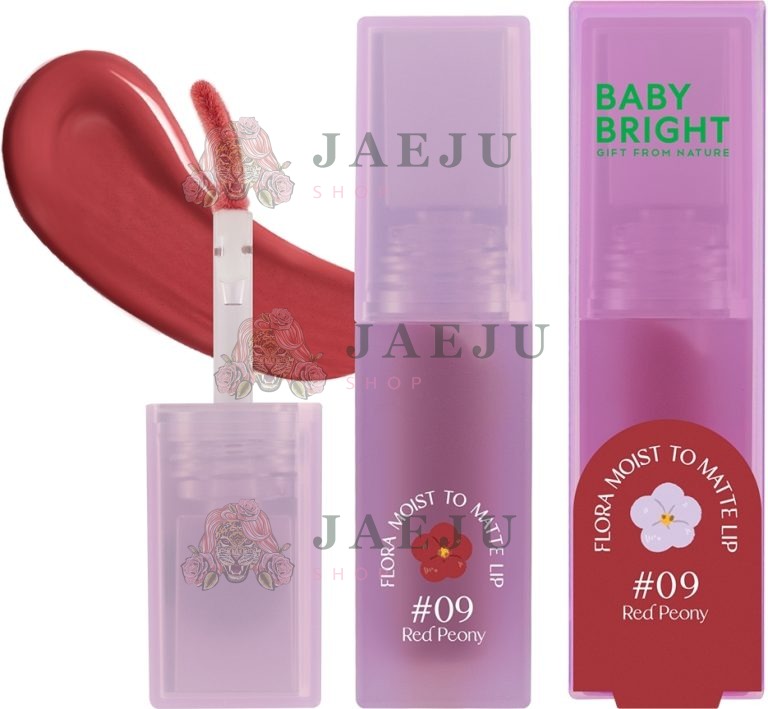 Baby Bright Gift From Nature Flora Moist To Matte Lip - NO.6Princess Lavender