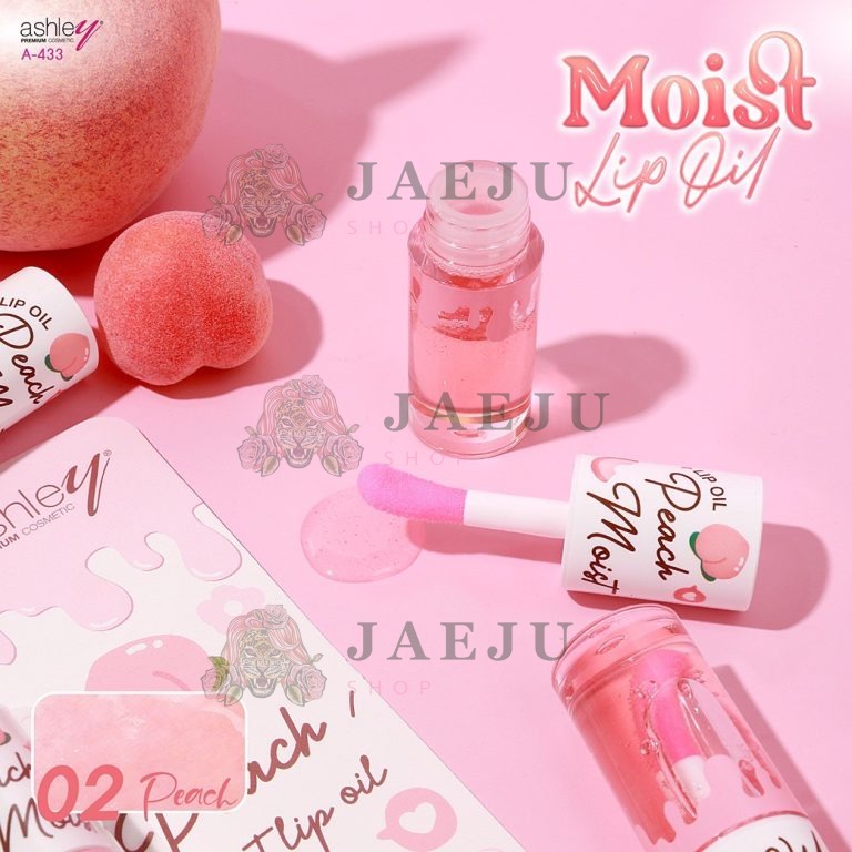ashley moist lip oil - NO.2Peach scent