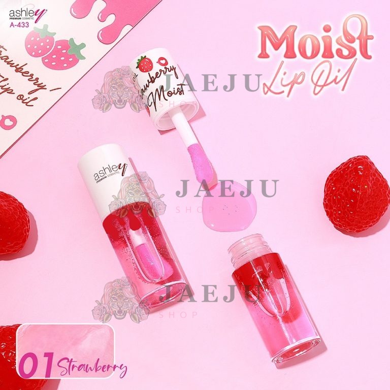 ashley moist lip oil - NO.1Strawberry scent