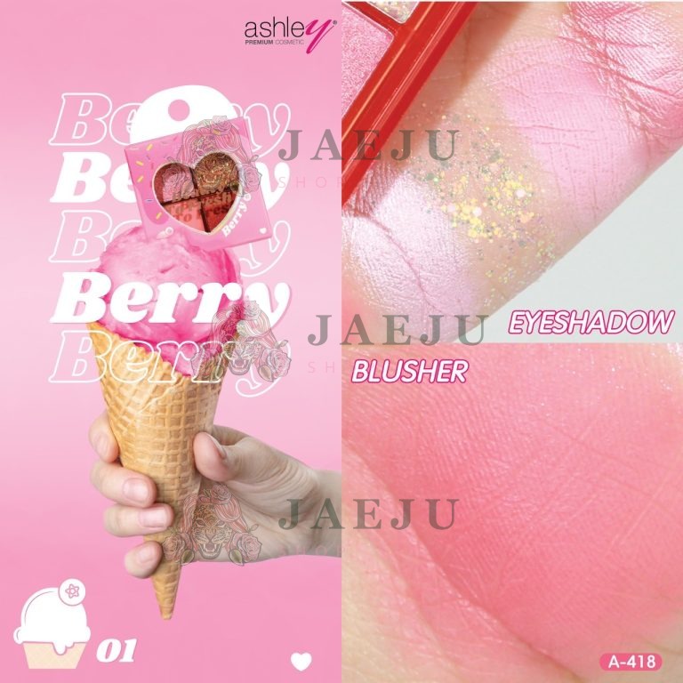 Ashley beauty to fresh Eyeshadow&Blush แอชลี่ย์ บิวตี้ ทู เฟรช - NO.1Berry