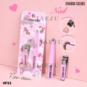 Sivanna colors pink tweezer and nail clipper kit ซีเวนน่า คัลเลอร์ส พิ้งค์ ทวีชเชร์ส แอนด์ เนล คลิปเปอร์ คิท