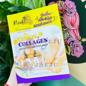 Moods Lemon Collagen Gentle Peeling Foot Mask x 6 Pcs./Box