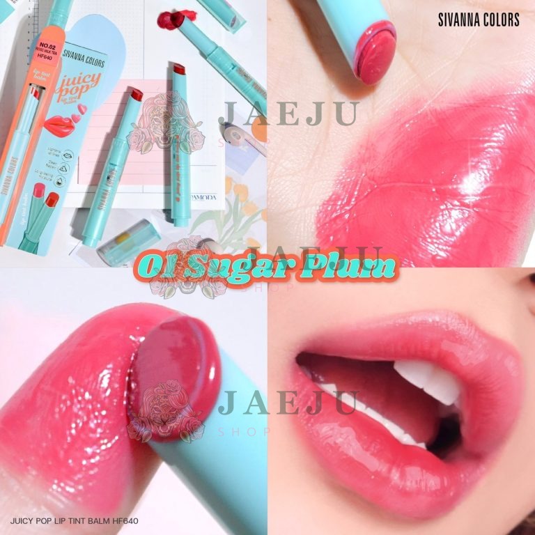 Sivanna colors juicy pop lip tint balm - NO.1 Sugar plum