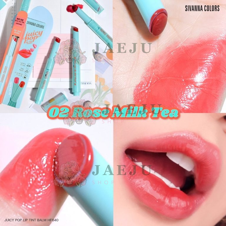Sivanna colors juicy pop lip tint balm - NO.2 Rose milk tea