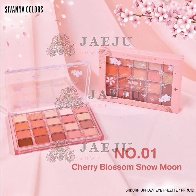 Sivanna colors sakura garden eye palette - NO.1Cherry blossom snow moon