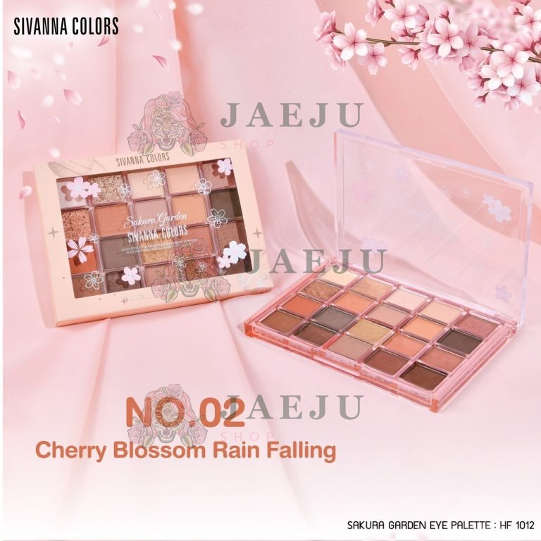 Sivanna colors sakura garden eye palette - NO.2Cherry blossom rain falling