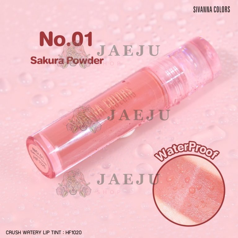 Sivanna colors crush watery lip tint - NO.1sakura powder