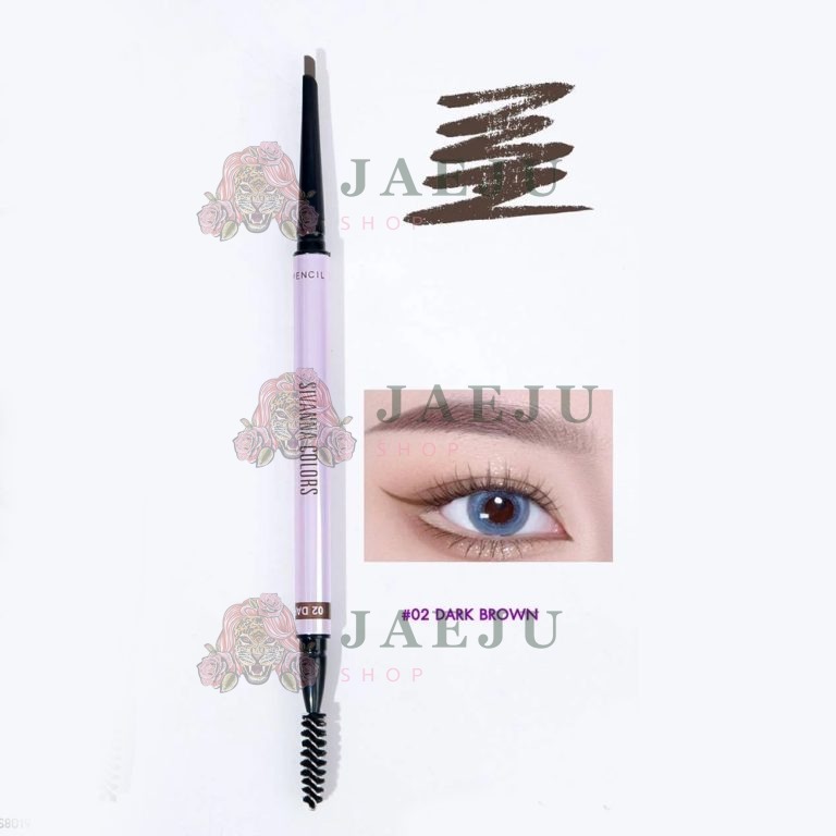 Sivanna colors ultra fine shape eyebrow ซีเวนน่า คัลเลอร์ส อัลตร้าไฟน์ 0.1g -  NO.2Dark Brown