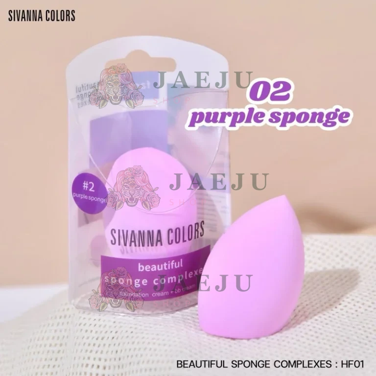 Sivanna colors bolled egg makeup sponge ซีเวนน่า ฟองน้ำอุปกรณ์ - 02.สีม่วง