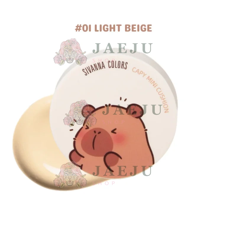HF664 Sivanna colors capy mini cushion ซีเวนน่า คัลเลอร์ส คาปิ มินิ คุชชั่น 8g. - 01.Light beige