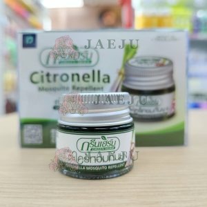 Green herb citronella mosquito pepellent กรีนเฮิร์บ บาล์มตะไคร้หอมกันยุง 10gx12pcs