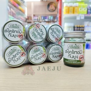 Green herb citronella mosquito pepellent กรีนเฮิร์บ บาล์มตะไคร้หอมกันยุง 50gx6pcs