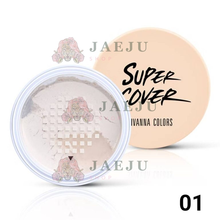HF710 Sivanna colors super cover invisible setting powder ซีเวนน่า อีดิชั่น แป้งฝุ่น 20g - 01. CLEAR WHITE