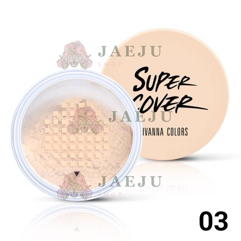 HF710 Sivanna colors super cover invisible setting powder ซีเวนน่า อีดิชั่น แป้งฝุ่น 20g - 03. NATURAL BEIGE