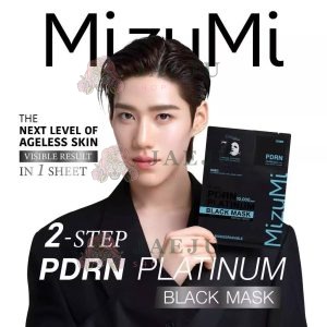 Mizumi pdrn piatinum black mask lnstant มิซึมิ พีดีอาร์เอ็น แพลทตินัม แบล็ค อิน 30mlx5pcs