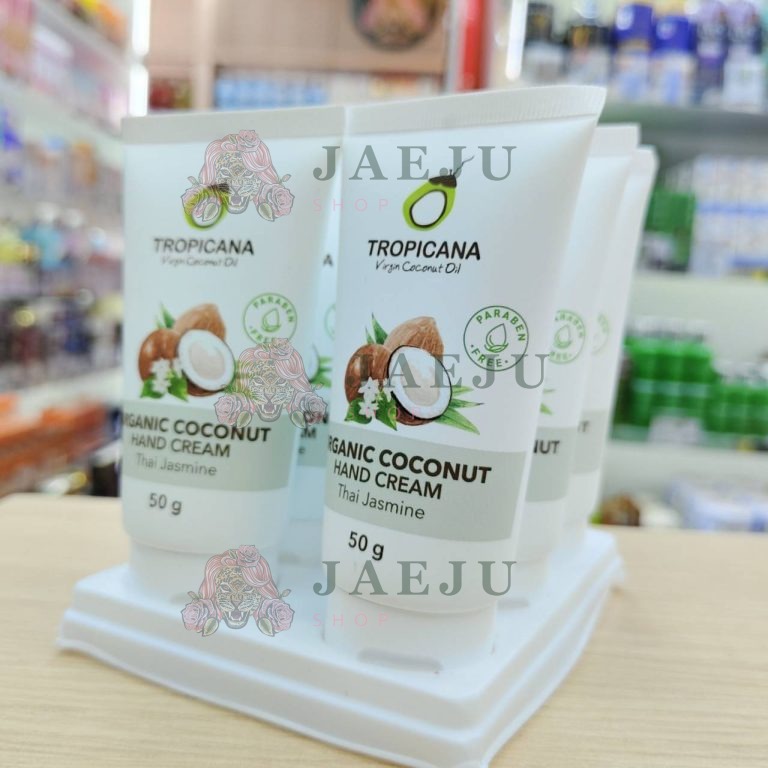 Tropicana organic coconut hand cream ทรอปิคานา ออร์แกนิค แฮนด์ครีม มะพร้าว 50g/x6pcs - 04. Thai Jasmine