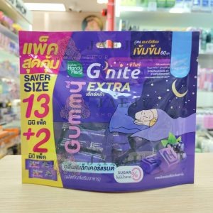Handy herb g nite extra gummy big pack จีไนท์ กัมมี่กลิ่นแบล็กเคอร์แรนต์ 12gx15pc