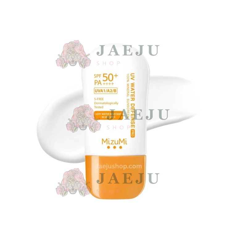 Mizumi UV SPF50+ PA++++ กันแดดสำหรับผิวหน้า 40g - 01. water defense pro กล่องส้ม