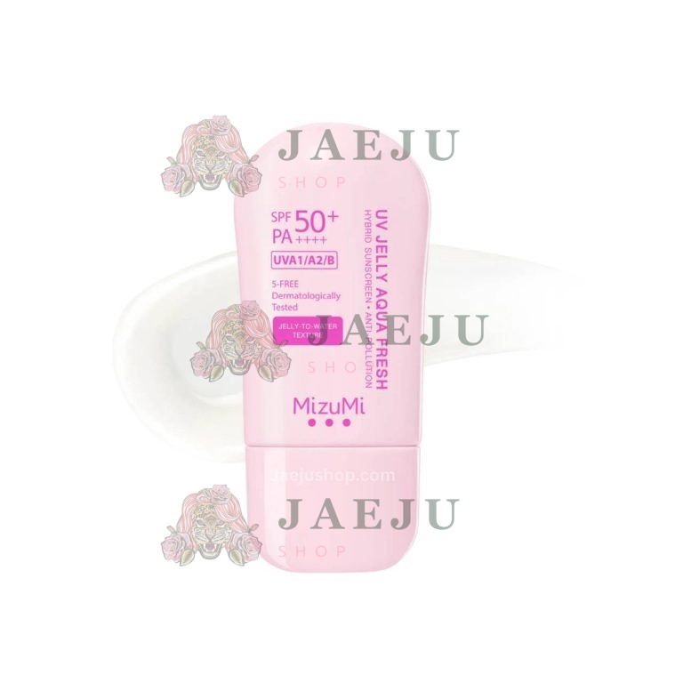 Mizumi UV SPF50+ PA++++ กันแดดสำหรับผิวหน้า 40g - 02. jelly aqua fresh กล่องชมพู