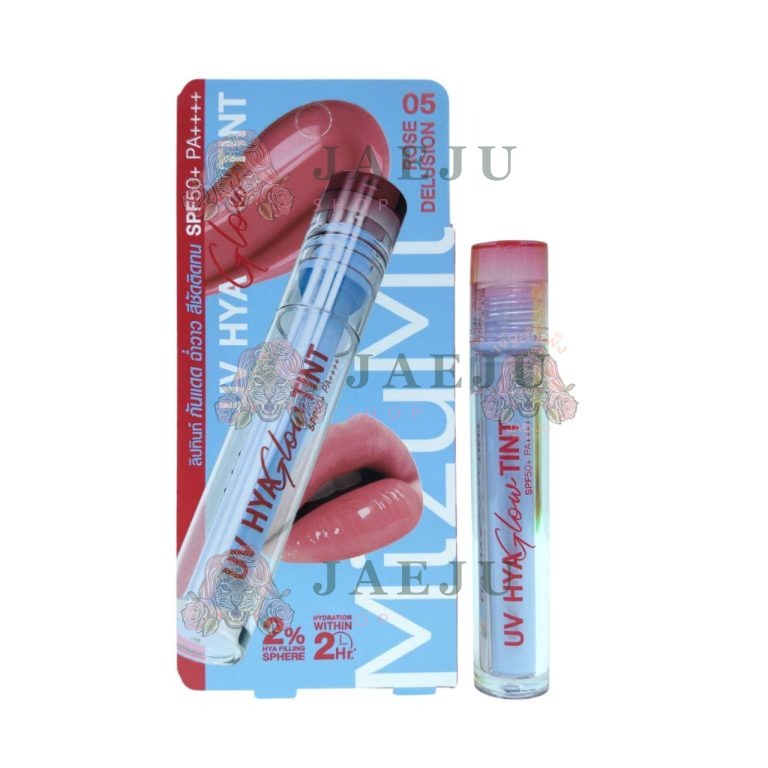 MizuMi UV Hya Glow Tint SPF50+ PA++++ 2.5 ml  มิซึมิ ยูวี ไฮยา โกลว์ ทินท์ - 05. 05 ROSE DELUSION โรส ดีลูชัน