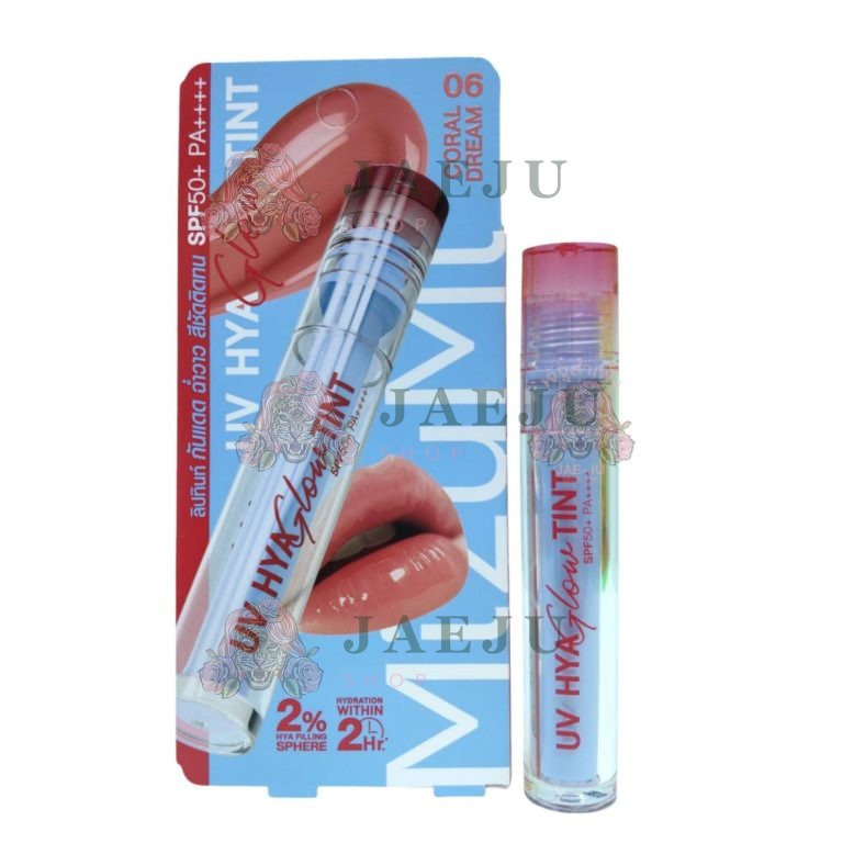 MizuMi UV Hya Glow Tint SPF50+ PA++++ 2.5 ml  มิซึมิ ยูวี ไฮยา โกลว์ ทินท์ - 06. 06 CORAL DREAM คอรัล ดรีม