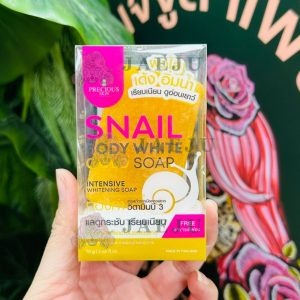 Precious skin snail body white gold soap