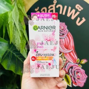 Garnier skin naturals sakura glow hyaluron serum cream spf30 การ์นิเย่ สกิน แนทเชอรัลส์ ซากุระ โกลว์ ไฮยาลูรอน เซรั่ม ครีม เอสพีเอฟ30