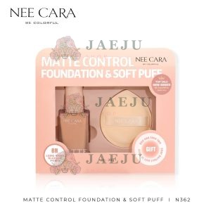 Nee cara matte control foundation&soft puff นีคาร่า แมตต์ คอนโทรล ฟาวเดชั่น แอนด์ ซอฟต์ พัฟ 30g.