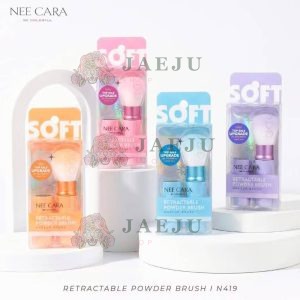 N419 Nee cara retractable powder brush นีคาร่า คัลเลอร์ฟลู แปรงปัด