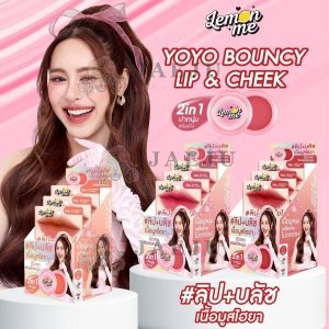 Lemon me yoyo bouncy lip&cheek เลม่อน มี โยโย่ บาวน์ซี่ ลิป แอนด์ ชีค ลิป+บลัช 6g.