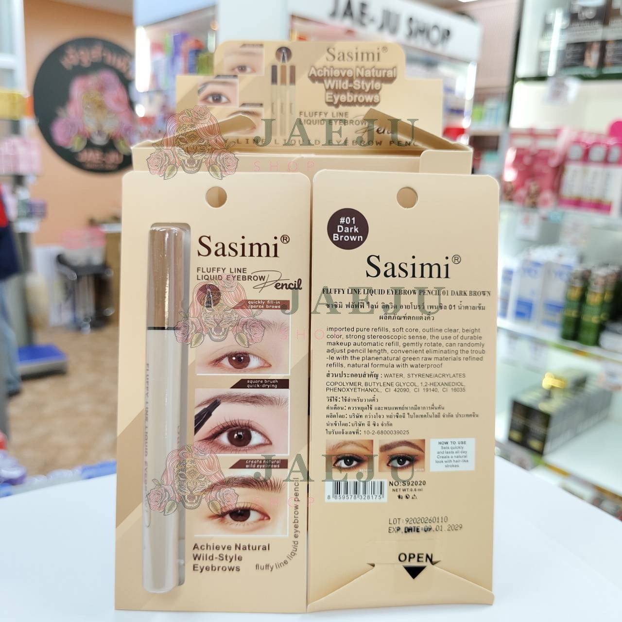 S92020 Sasimi fluffy line liquid eyebrow pencil ซาซิมิ ฟลัฟฟี่ ไลน์ ลิควิด อายโบรว์ เพนซิล 0.6ml. - Image 7