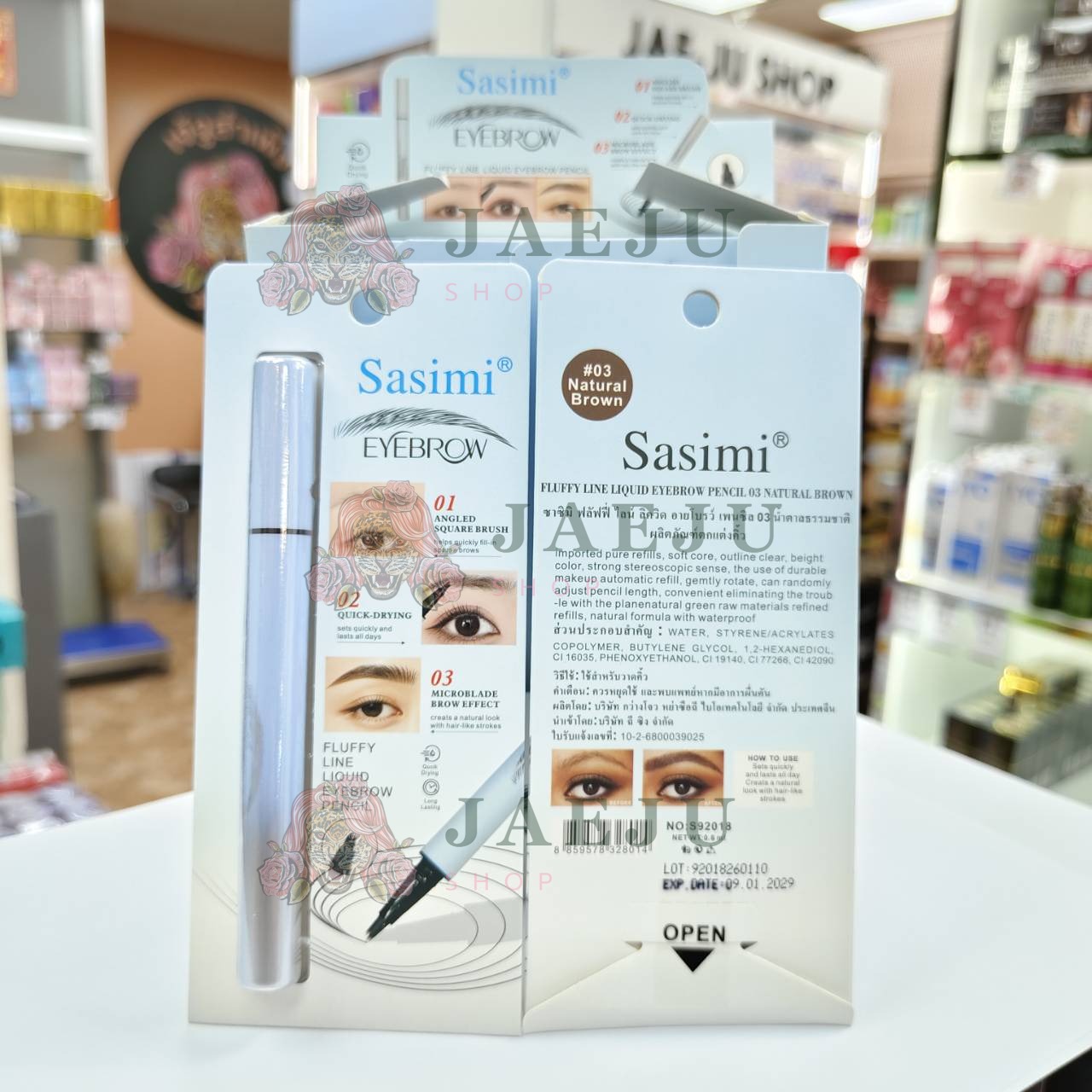 S92018 Sasimi fluffy line liquid eyebrow pencil ซาซิมิ ฟลัฟฟี่ ไลน์ ลิควิด อายโบรว์ เพนซิล 0.6ml. - Image 6
