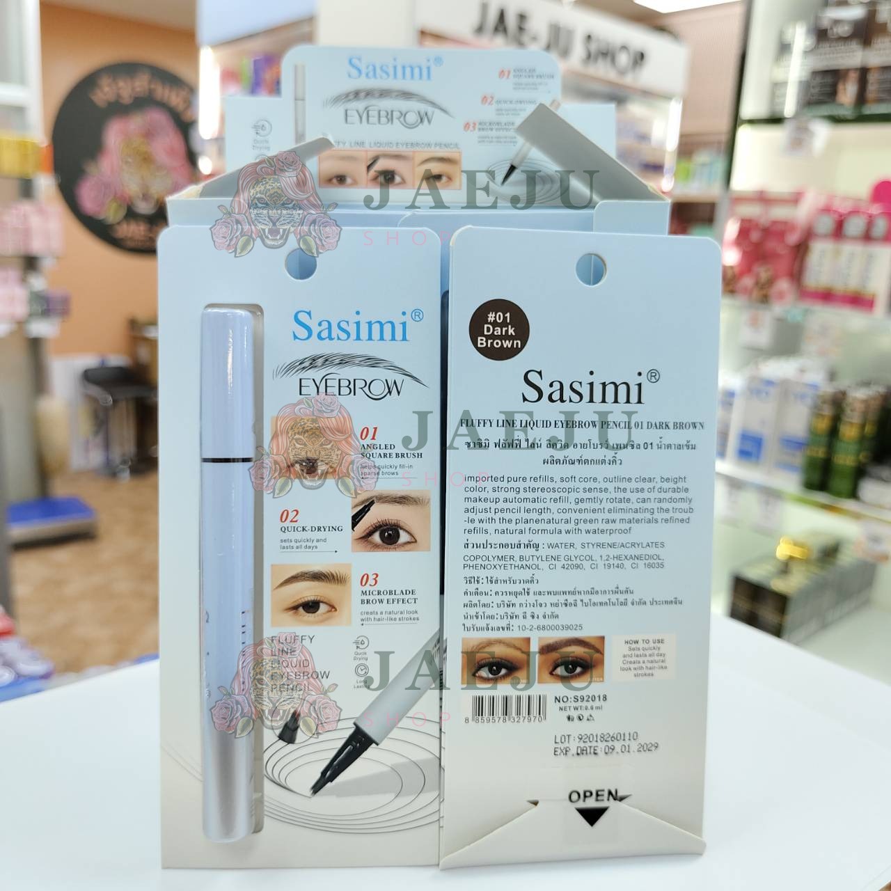 S92018 Sasimi fluffy line liquid eyebrow pencil ซาซิมิ ฟลัฟฟี่ ไลน์ ลิควิด อายโบรว์ เพนซิล 0.6ml. - Image 7