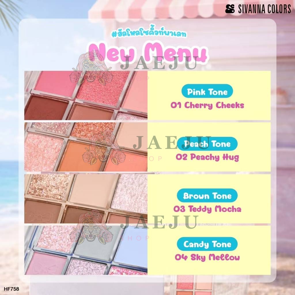 Sivanna colors hello so cute eye palette ซีเวนน่า คัลเลอร์ ฮัลโล โซ คิวท์ อาย พาเลท 1.6x12g. - Image 16