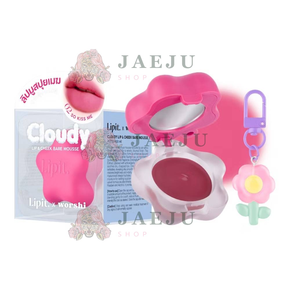 Lipit.x worshi cloudy lip&cheek bare mousse ลิปอิท เอ็กซ์วอชิ เคลาดี้ลิปแอนด์ชีคแบร์มูส 4.5g - Image 10
