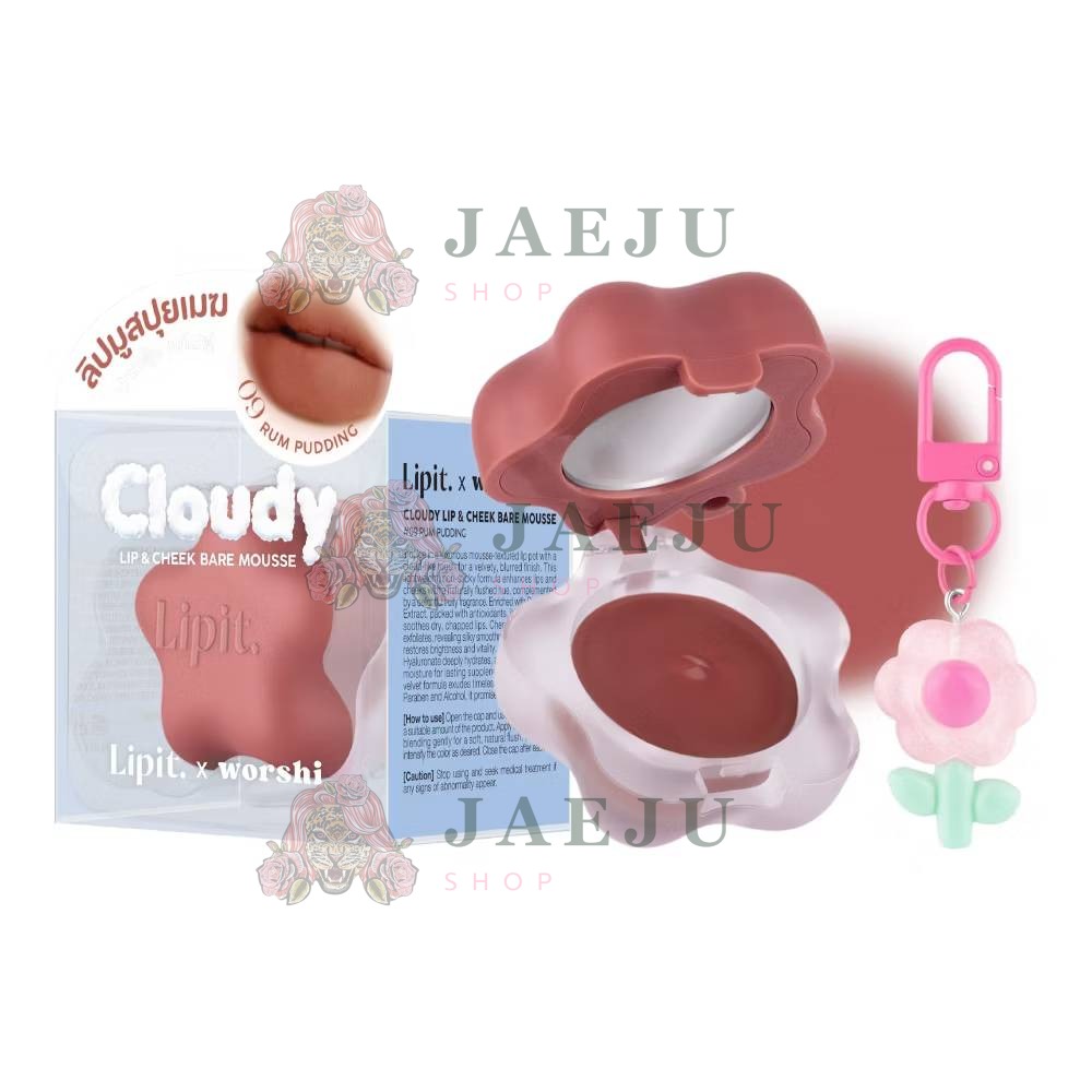 Lipit.x worshi cloudy lip&cheek bare mousse ลิปอิท เอ็กซ์วอชิ เคลาดี้ลิปแอนด์ชีคแบร์มูส 4.5g - Image 22